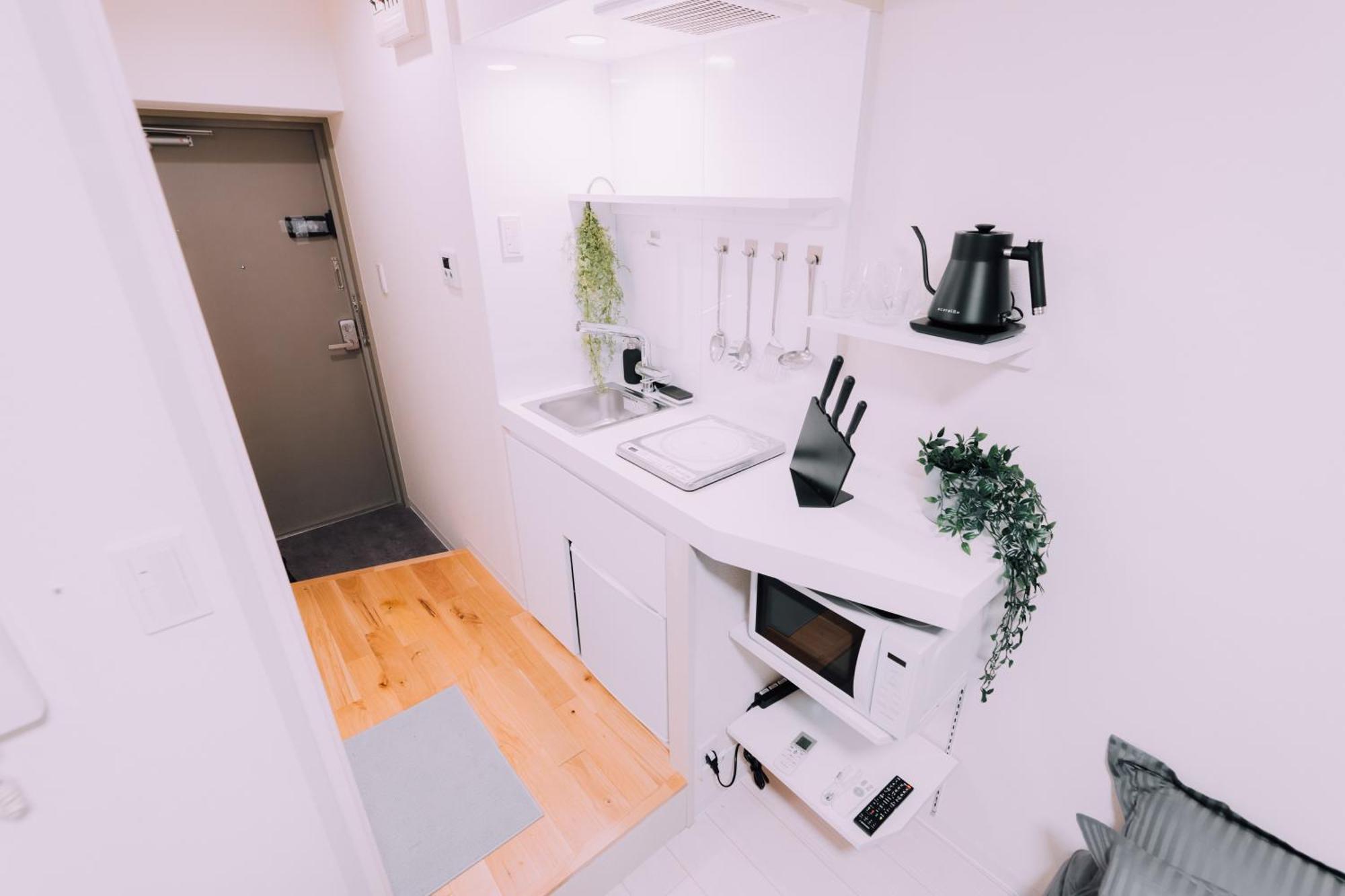 Apartment Minimalist Loft Namba Compact Studio With A 24-hour Gym Ma503 *
